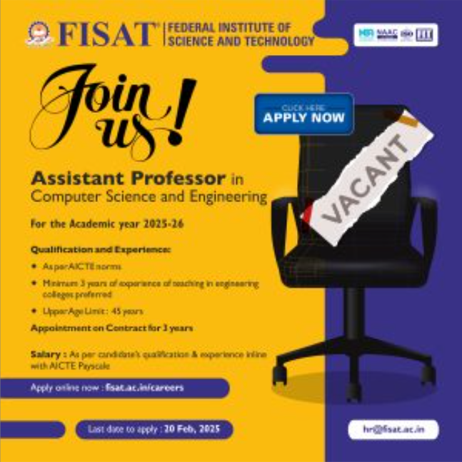 Assistant Professor Jobs at Federal Institute of Science and Technology
