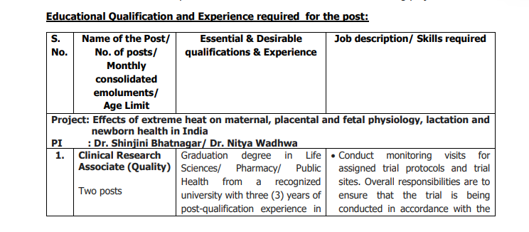 BRIC-THSTI Invites Applications for Clinical and Research Project Roles
