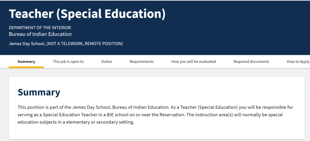 Special Education Teacher Job at Jemez Day School