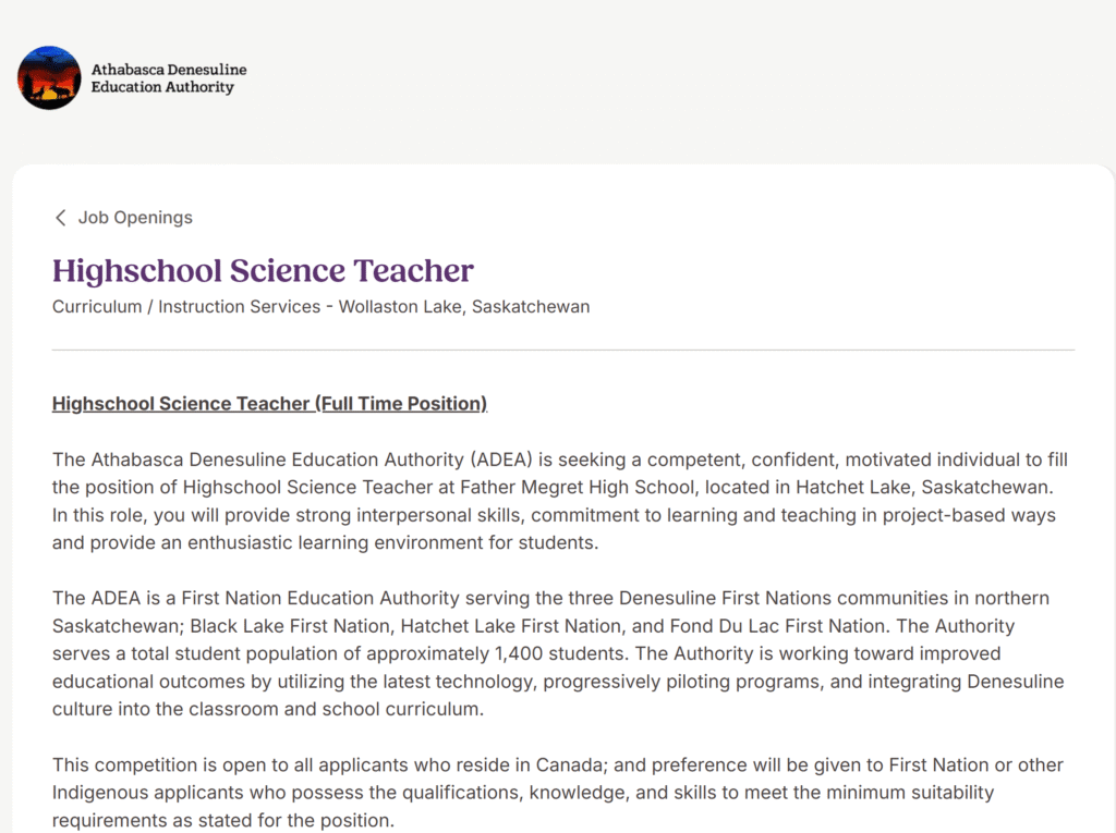 High School Science Teacher at Father Megret High School