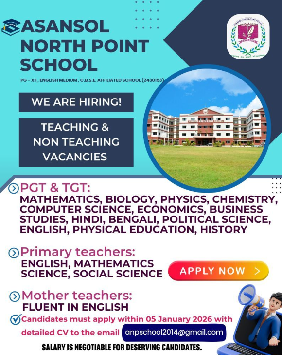Asansol North Point School Recruitment 2026