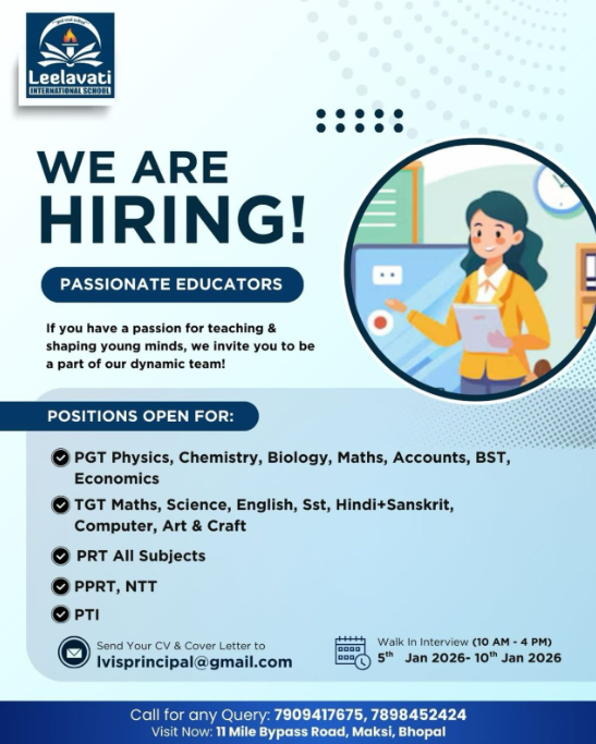 Leelavati International School Recruitment 2026