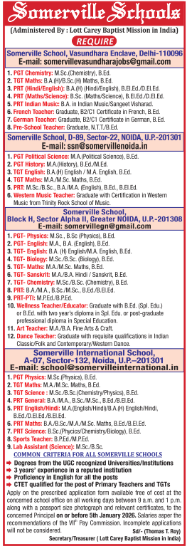 Somerville Schools Recruitment 2025