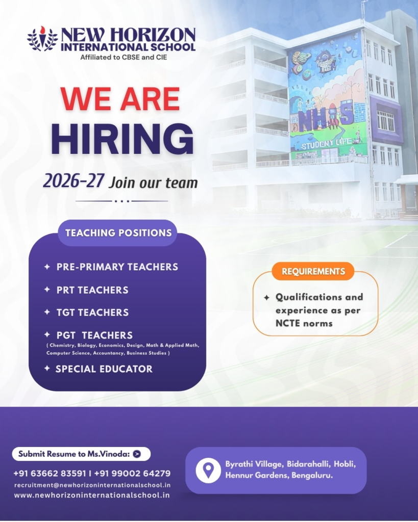 New Horizon International School Recruitment 2026