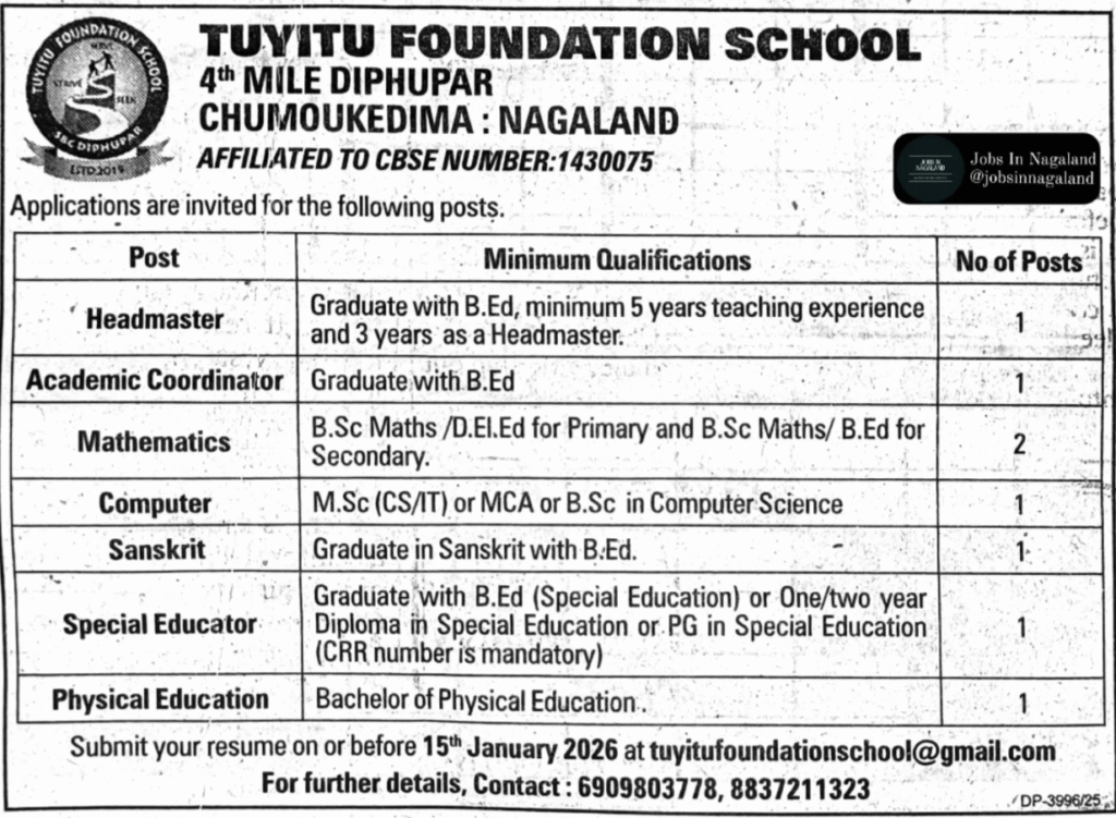 Tuyitu Foundation School Recruitment 2026