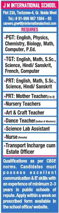 Teaching and Non-Teaching Jobs at JM International School