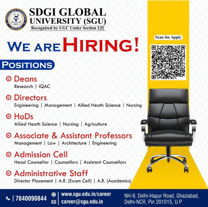 SDGI Global University Recruitment 2026