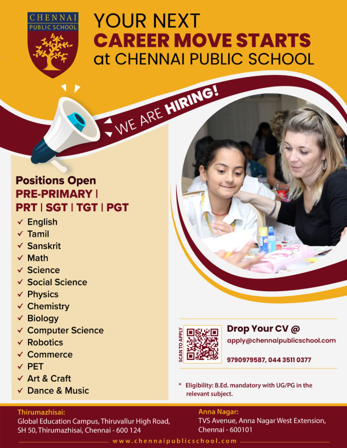 Chennai Public School Recruitment 2026