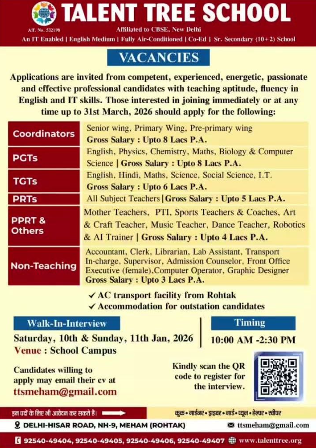 Talent Tree School Recruitment 2026