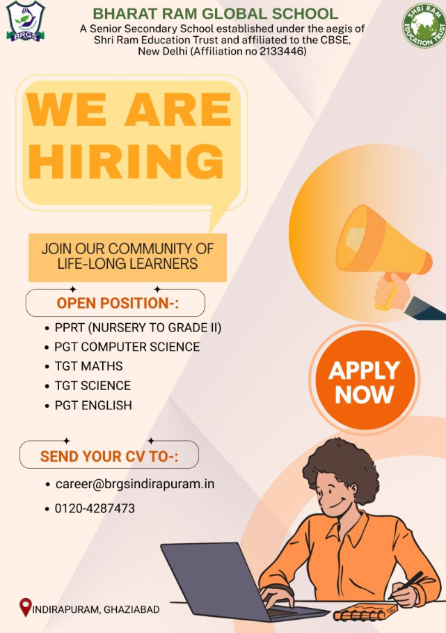 Bharat Ram Global School Indirapuram Recruitment 2026