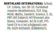 Northland International School Ghaziabad Recruitment 2026