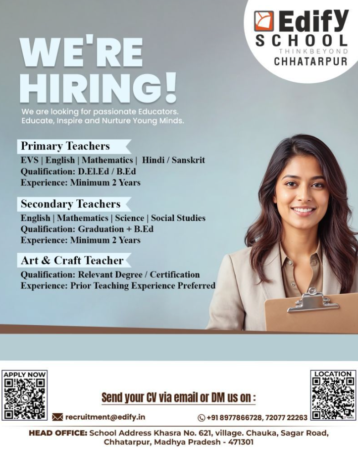 Edify School Chhatarpur Recruitment 2026