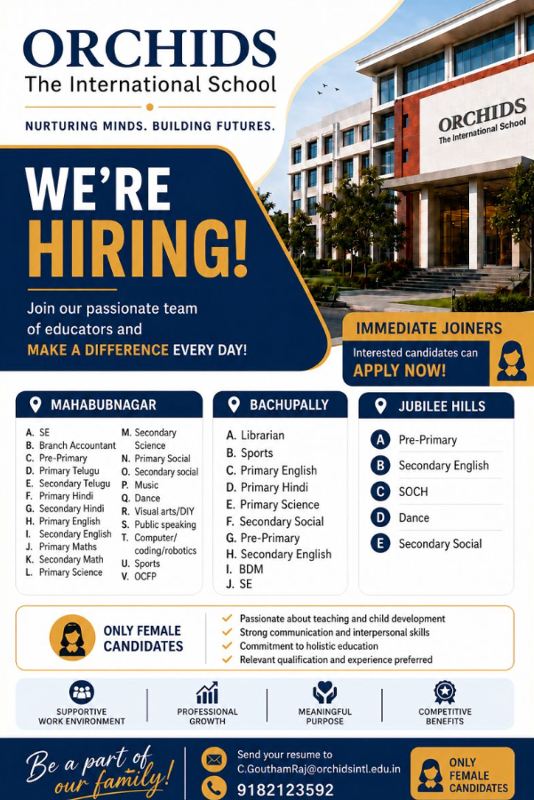 ORCHIDS The International School Recruitment 2026